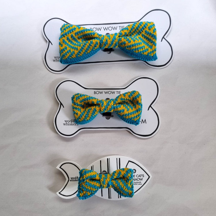 Cat/Tiny Dog Bow Tie: Sunny Day - Wool & Water