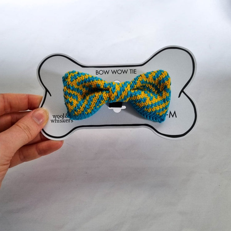 Small - Medium Dog Bow Tie: Sunny Day - Wool & Water