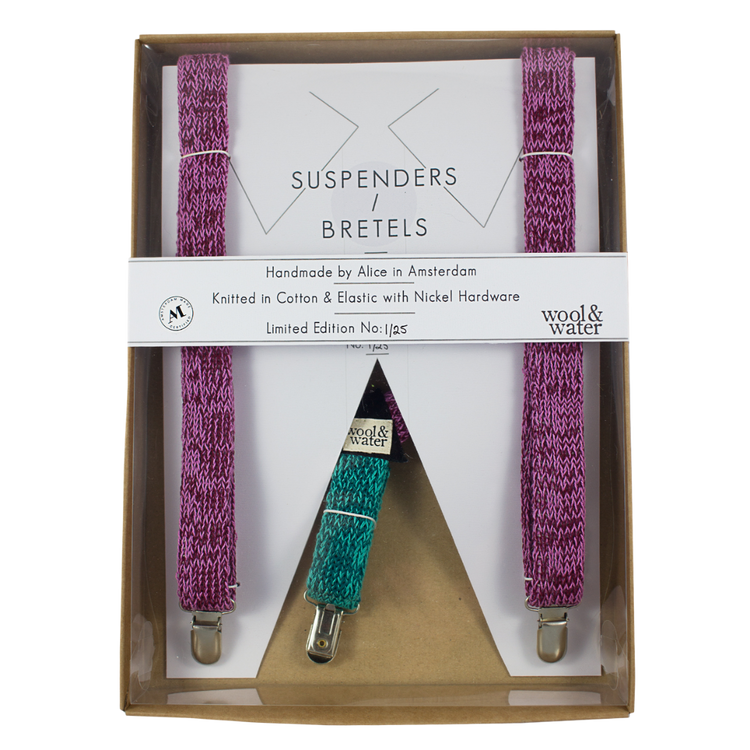 Raspberry Pink Suspenders / Bretels