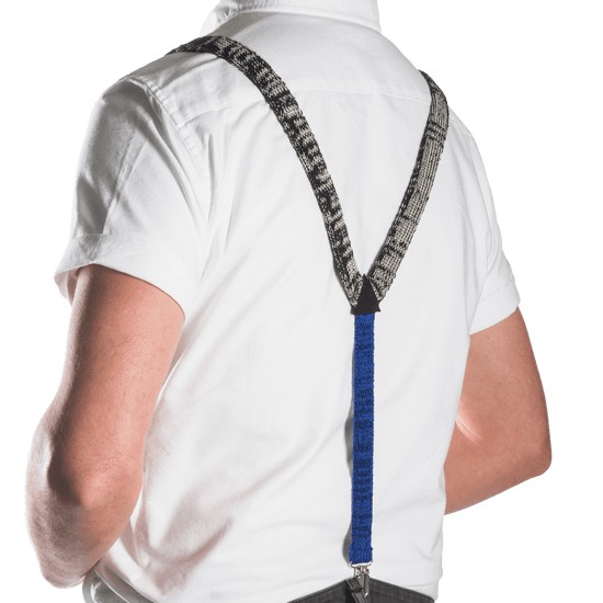 Black and Cream Suspenders / Bretels - Wool & Water