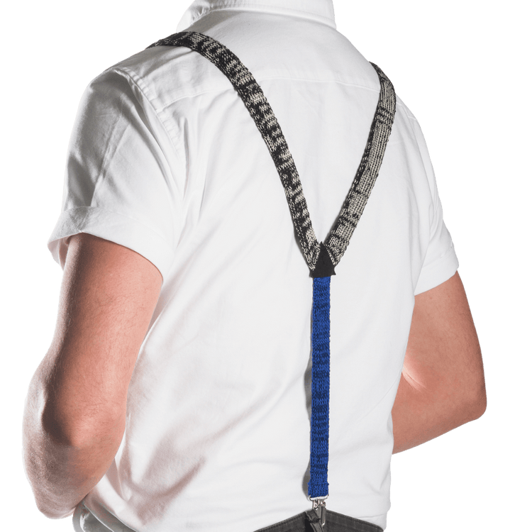 Black and Cream Suspenders / Bretels - Wool & Water