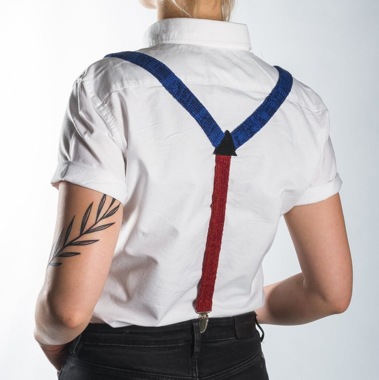 Blue Suspenders / Bretels - Wool & Water