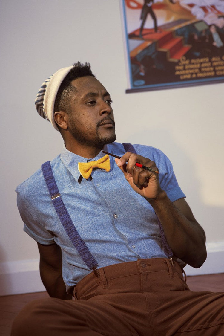 Blue Suspenders / Bretels - Wool & Water