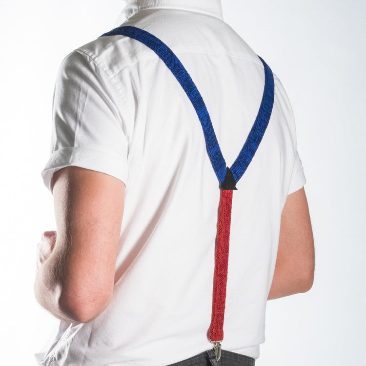 Blue Suspenders / Bretels - Wool & Water