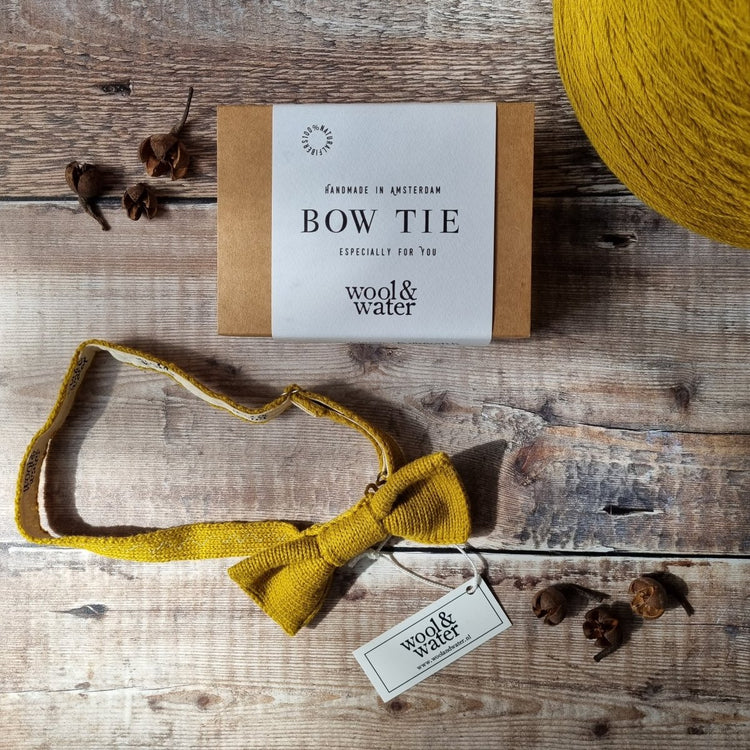 Butterscotch Yellow Bow Tie - Wool & Water