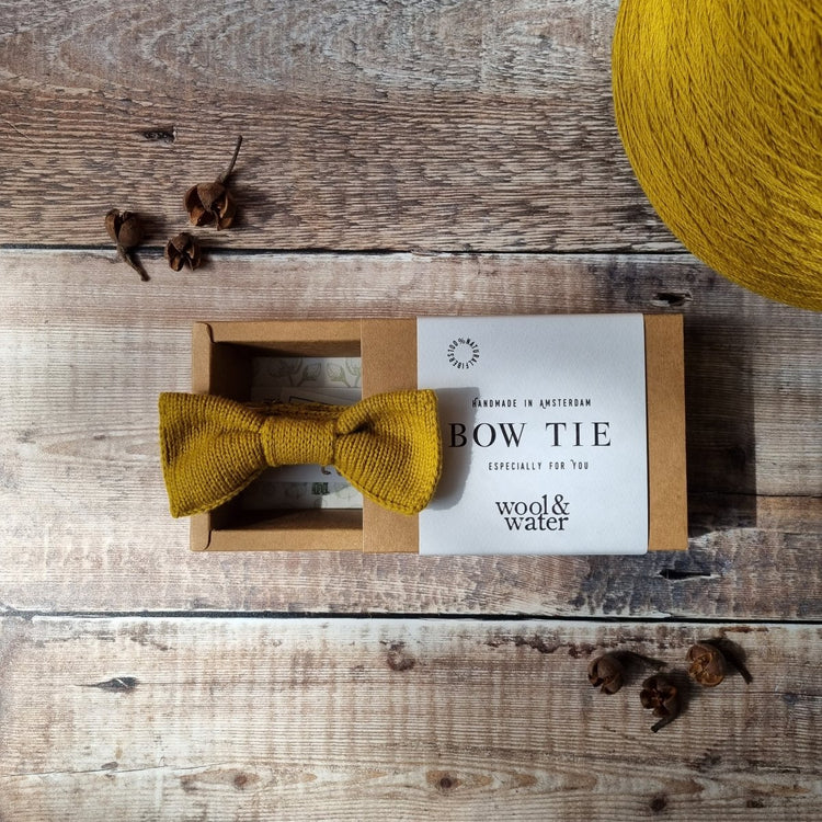 Butterscotch Yellow Bow Tie - Wool & Water