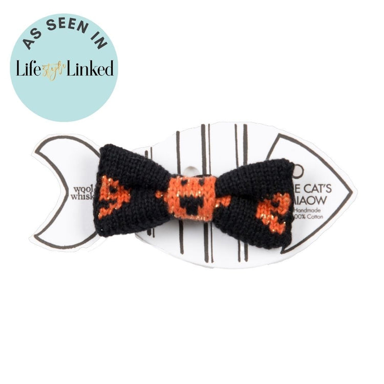 Cat / Tiny Dog Bow Tie: Halloween Pumpkins - Wool & Water