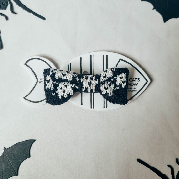 Cat / Tiny Dog Bow Tie: Spooky Ghosts - Wool & Water