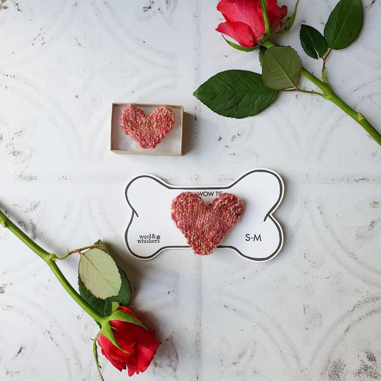 Cat/Dog Love Heart + Pin Set: 3 Sizes Available - Wool & Water