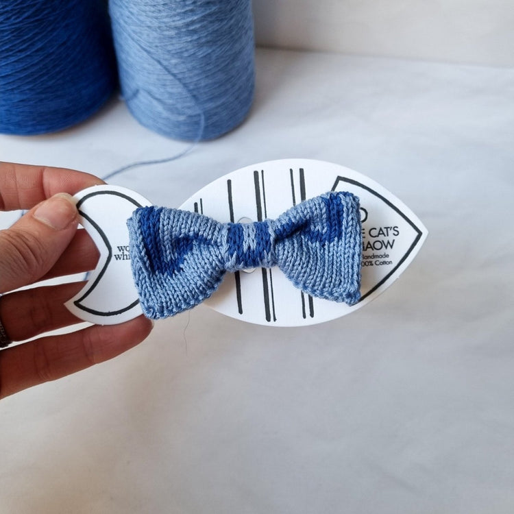 Cat/Tiny Dog Bow Tie: Blue Wave - Wool & Water