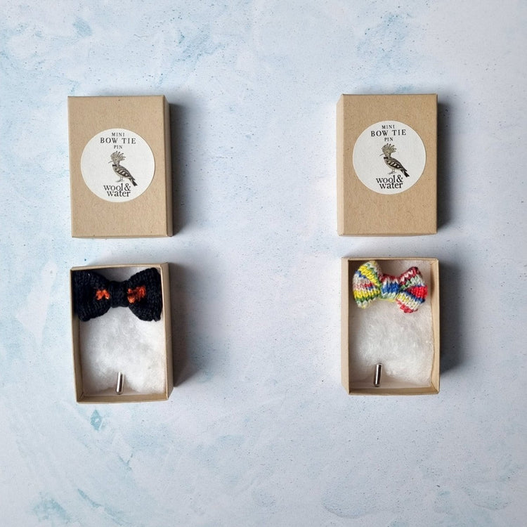 Clearance: Mini Bow Tie Pins - Wool & Water
