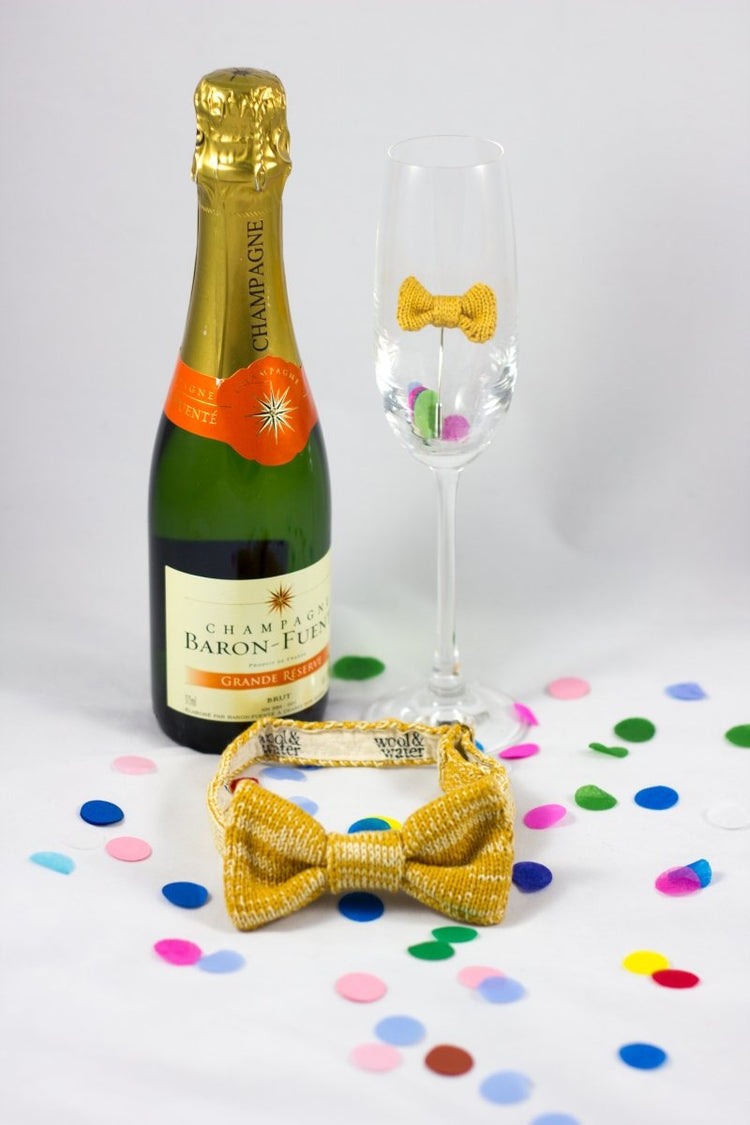 Custom Mini Bow Tie Pin - Wool & Water