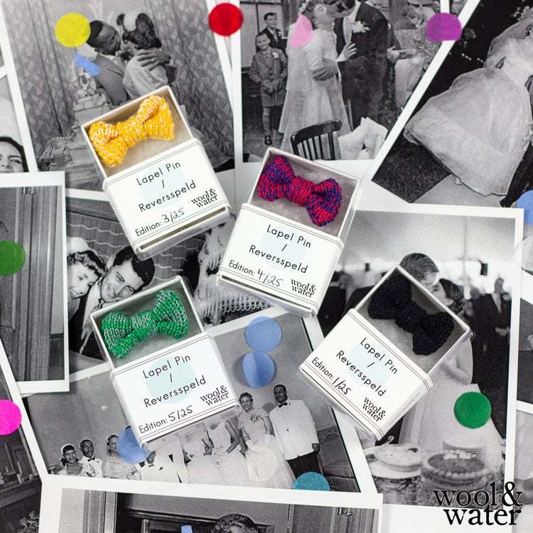 Custom Mini Bow Tie Pin - Wool & Water