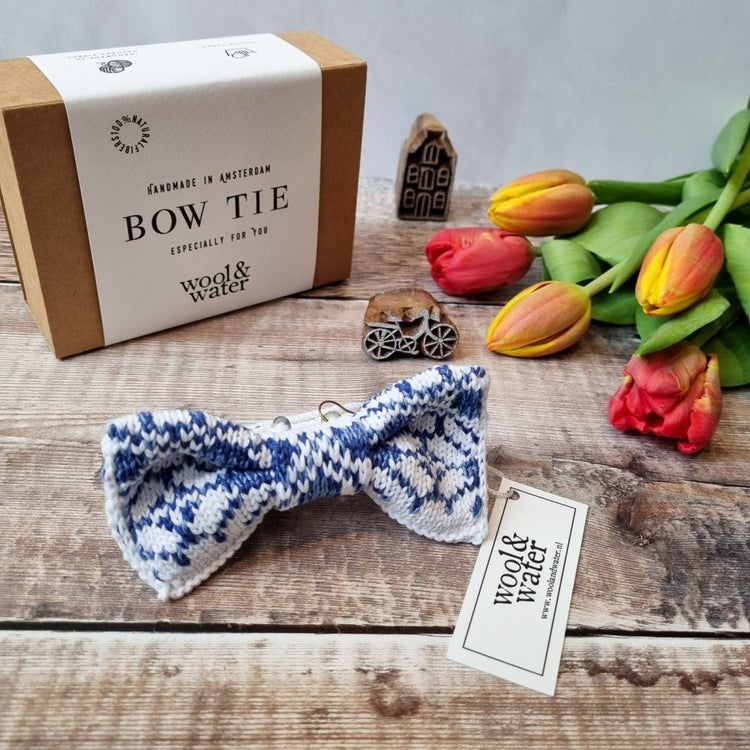 Delft Blue Bow Tie - Wool & Water