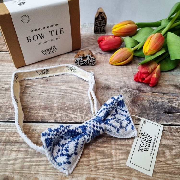 Delft Blue Bow Tie - Wool & Water