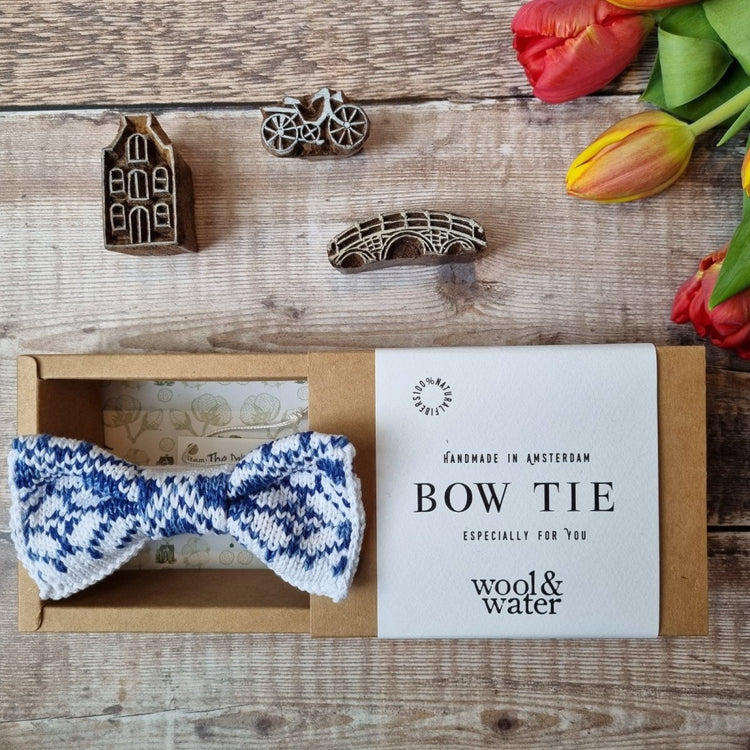 Delft Blue Bow Tie - Wool & Water