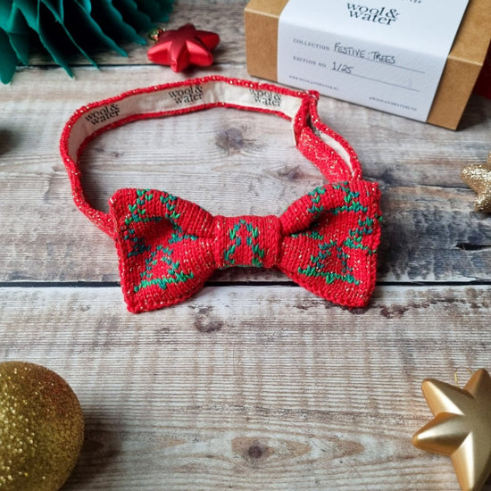 Festive Bow Tie: Fir Trees - Wool & Water