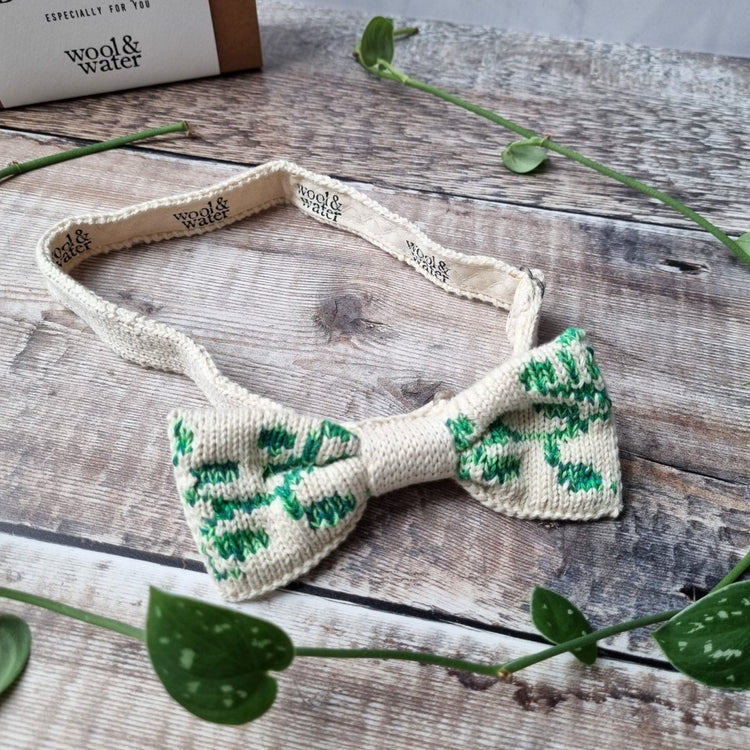 Green Ivy Bow Tie - Wool & Water