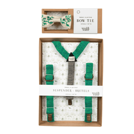 Green Suspenders / Bretels - Wool & Water