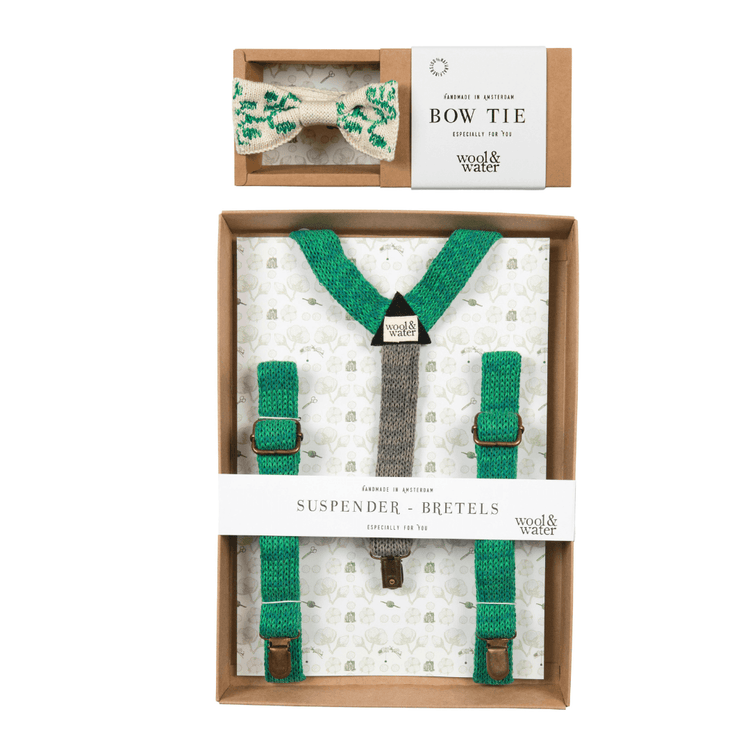 Green Suspenders / Bretels - Wool & Water
