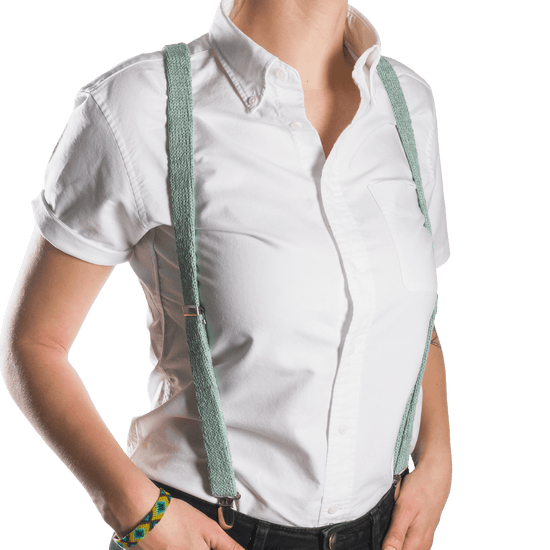 Green Suspenders / Bretels - Wool & Water