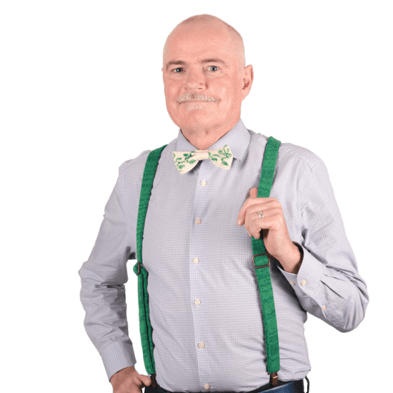 Green Suspenders / Bretels - Wool & Water