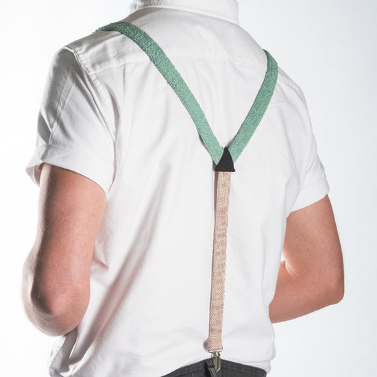 Green Suspenders / Bretels - Wool & Water