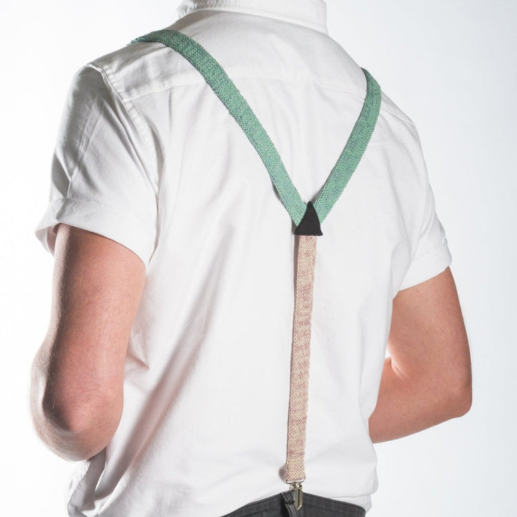 Green Suspenders / Bretels - Wool & Water