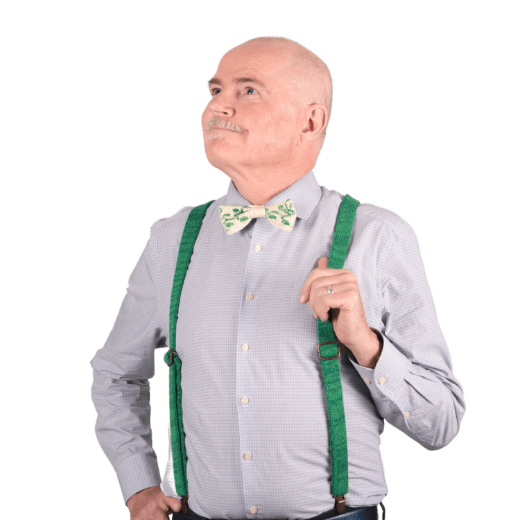 Green Suspenders / Bretels - Wool & Water