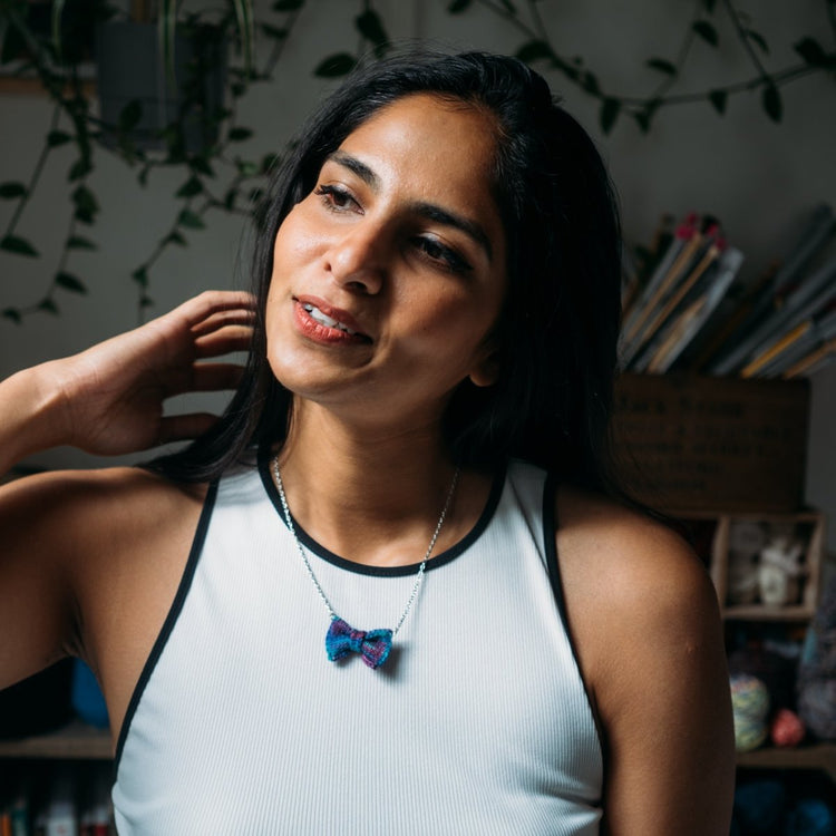 Jewel Bow Tie Necklace - Wool & Water
