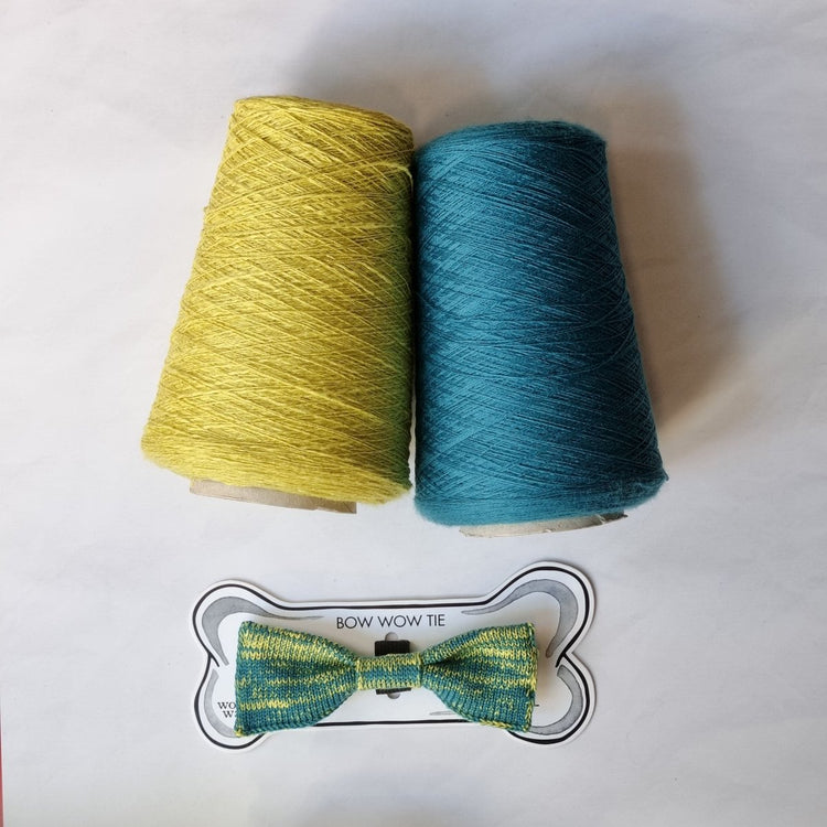 Large Dog Bow Tie: Wasabi Mix - Wool & Water