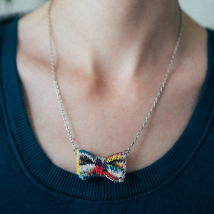 Paintpot Bow Tie Necklace - Wool & Water