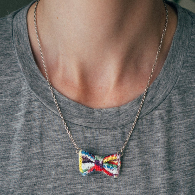 Paintpot Bow Tie Necklace - Wool & Water