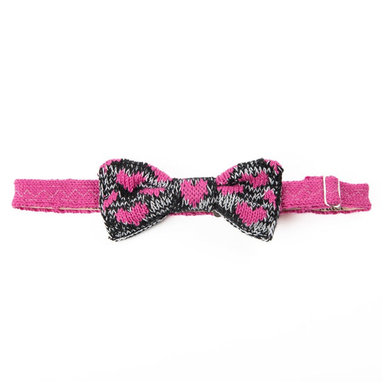 Pink Punk Hearts Bow Tie - Wool & Water
