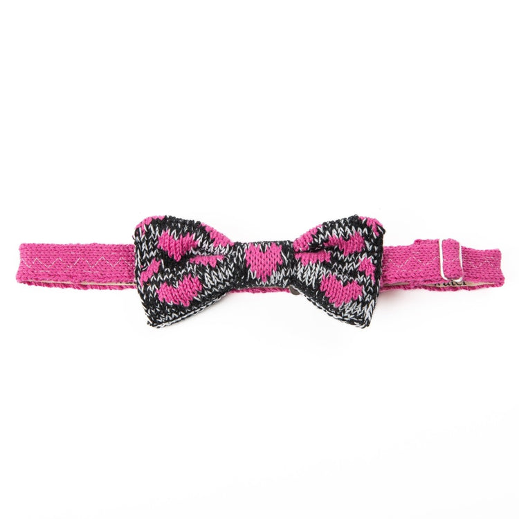 Pink Punk Hearts Bow Tie - Wool & Water