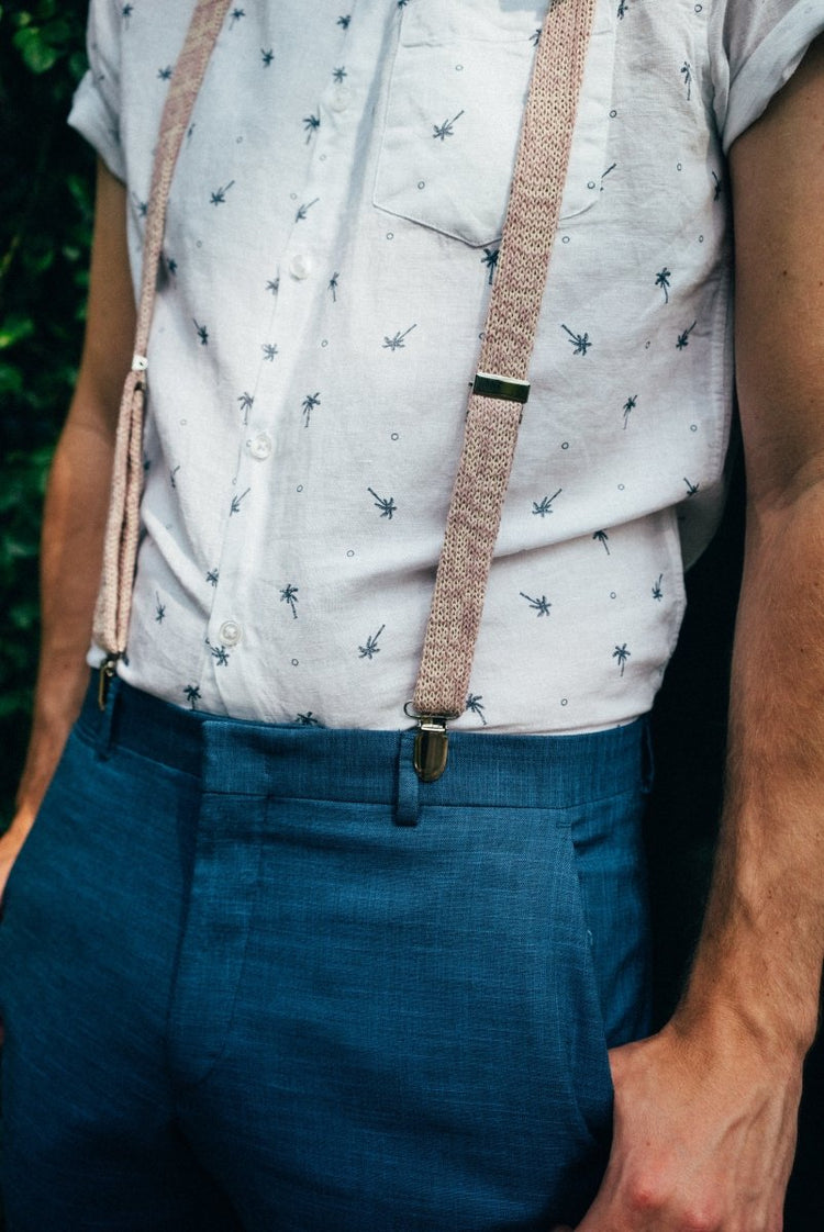 Pink Suspenders / Bretels - Wool & Water