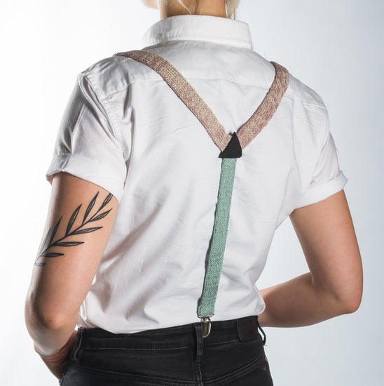 Pink Suspenders / Bretels - Wool & Water