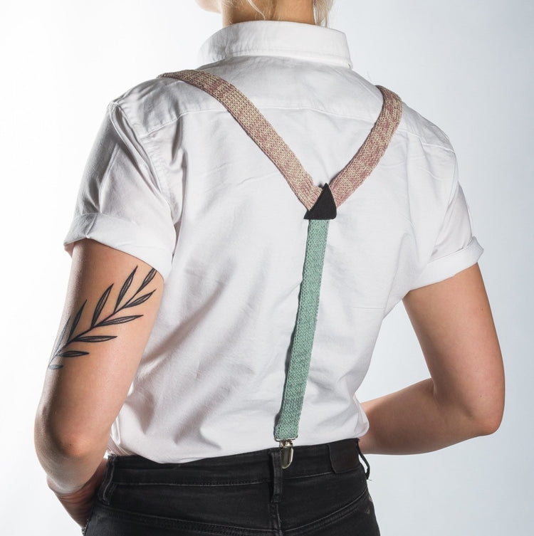 Pink Suspenders / Bretels - Wool & Water