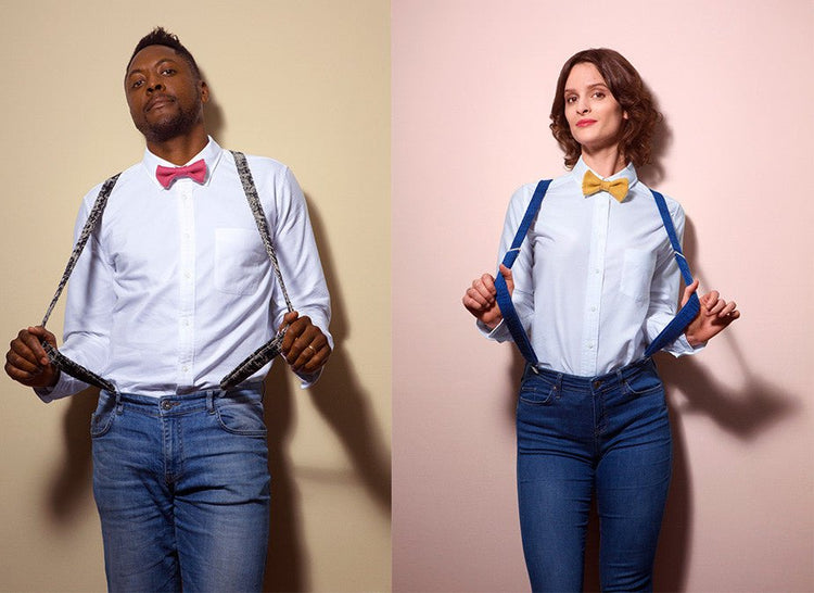Pink Suspenders / Bretels - Wool & Water