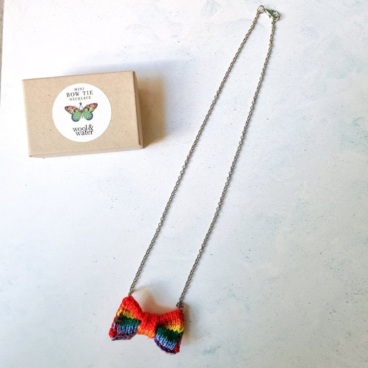 PRIDE: Mini Bow Tie Necklace - Wool & Water