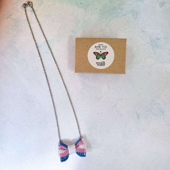 PRIDE: Mini Bow Tie Necklace - Wool & Water