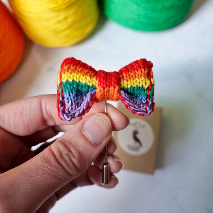 PRIDE: Mini Bow Tie Pin - Wool & Water