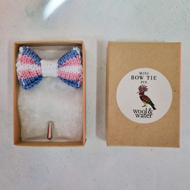 PRIDE: Mini Bow Tie Pin - Wool & Water