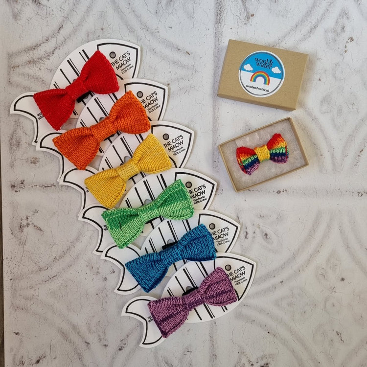 RainBOW Cat Bow Tie + Necklace Set (Special Edition) - Wool & Water