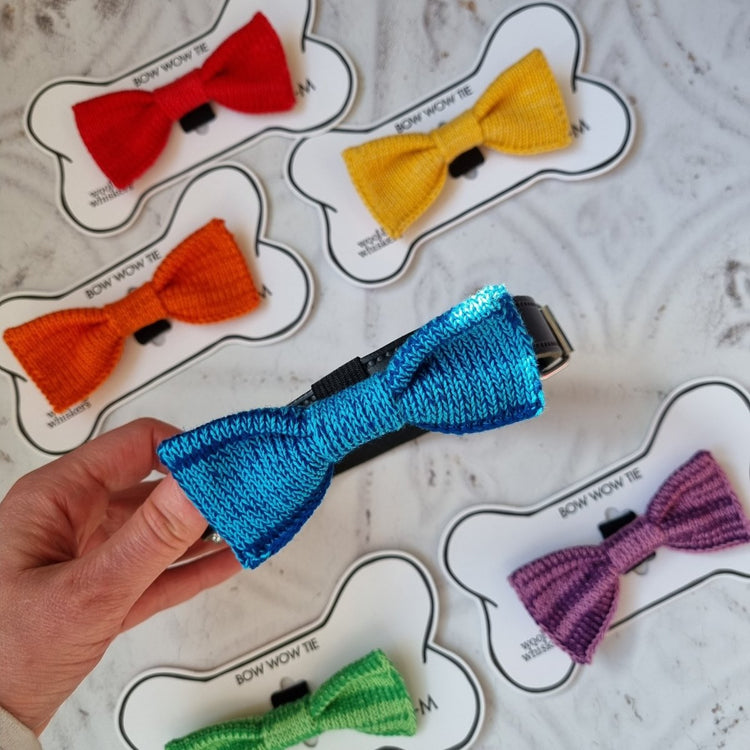 RainBOW Dog Bow Tie + Necklace Set (Special Edition) - Wool & Water