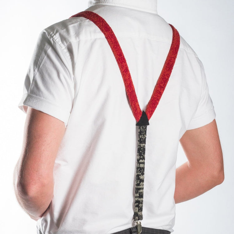 Red Suspenders / Bretels - Wool & Water