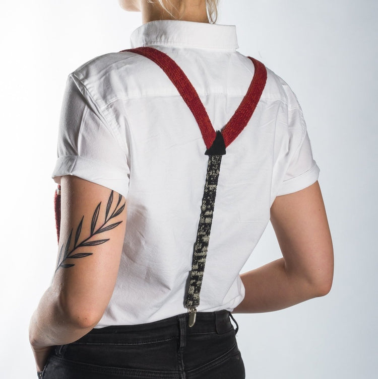 Red Suspenders / Bretels - Wool & Water
