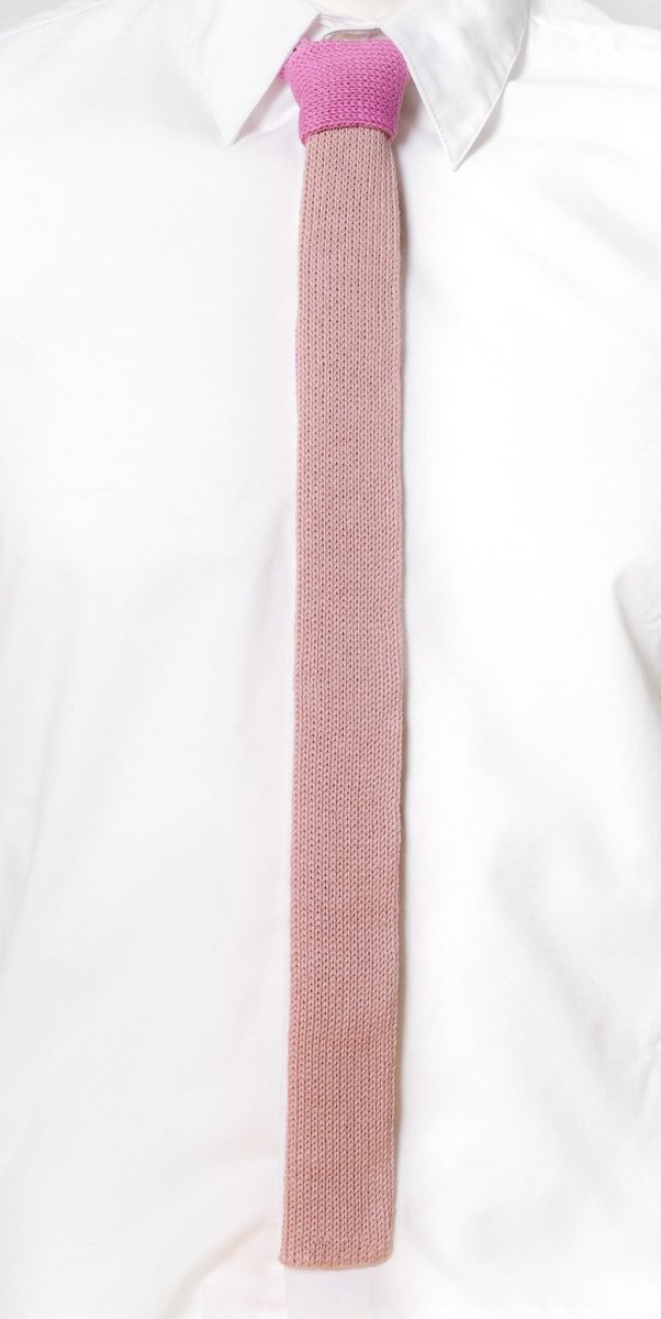 Skinny Tie: Orchid and Thistle (Contrast Knot) - Wool & Water