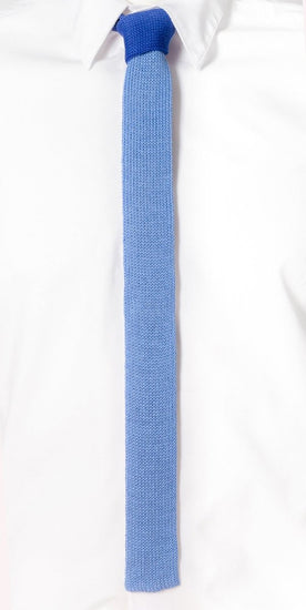 Skinny Tie: Sea and Sky (Contrast Knot) - Wool & Water