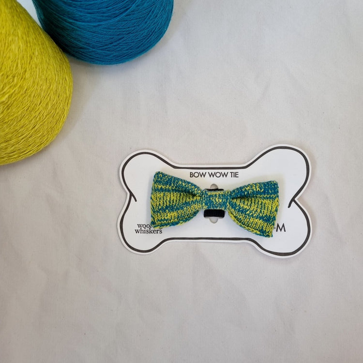 Small - Medium Dog Bow Tie: Wasabi Mix - Wool & Water